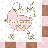 BabyJoyPinkLunchNapkins16ct