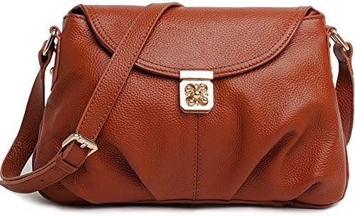 ilishop Women's New Fashion Unique Leather Travel Shoulder Crossbody Bag (Chocolate)