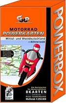 Motorrad Powerkarten. Mittel- und Westdeutschland plus Böhmerwald, 8 Blätter laminiert