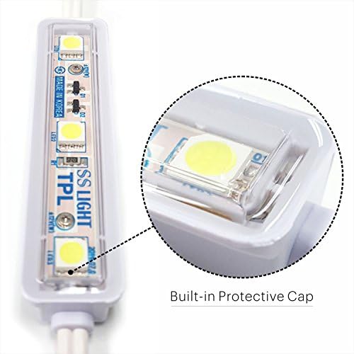 Storefront Window LED Lights Kit with Built-in Protective Cap Plug in Light (White 25ft)