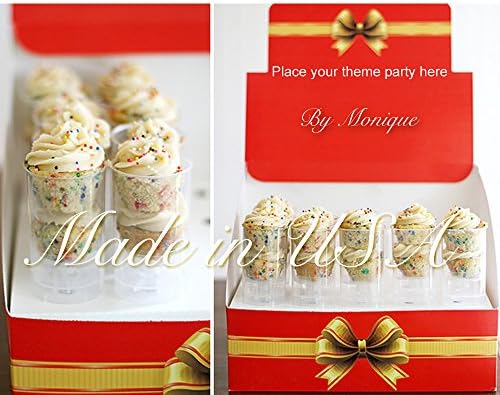 SupaCute Kids Party Favors Push up Pops Box Take Out Food Cake Shooters Set of 20 Piece Me Round Push up Pop Containers and 1 Gift Box