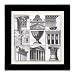 Classic Details - Black Frame Drink Coasters - Style ANLF1
