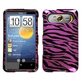 Metallic Hot Pink Zebra Protector Case Phone Cover for HTC HD7 T-Mobile