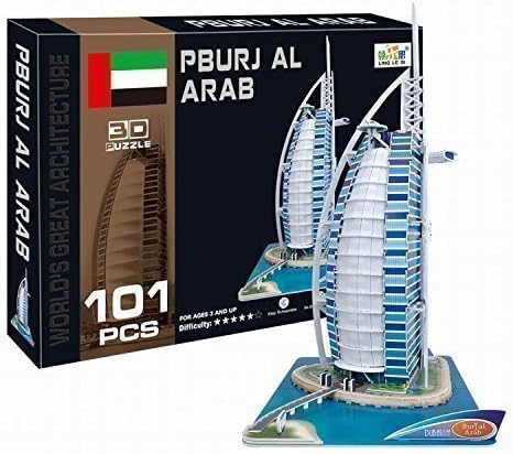 3D Puzzle Toys Burj Al Arab LING LE SI - 101PCS