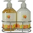 Grapefruit Orange Tropical Fruits Caddy with Anti Bacterial Soap and Lotion