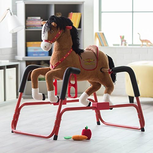 Kids Toddlers Animated Talking Rocking Bouncy Toy Horse- Get Ready For Children To Ride The Open Range- Plush Fun Adventures Await- Perfect for 2 Year Old Up - Re-Enforced Steel Frame Safe Sturdy Fun