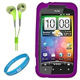 Purple Rubberized Protective Silicone Skin Cover for HTC Droid Incredible 2 ....