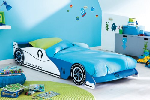 Autobett GP blau weiÃŸ F1 Bett Formel 1 Kinderbett