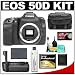 Canon EOS 50D Digital SLR Camera Body + Canon BG-E2N Battery Grip + Lexar 8GB CF Memory Card + BP-511 Battery + Case + Cameta Bonus Accessory Kit
