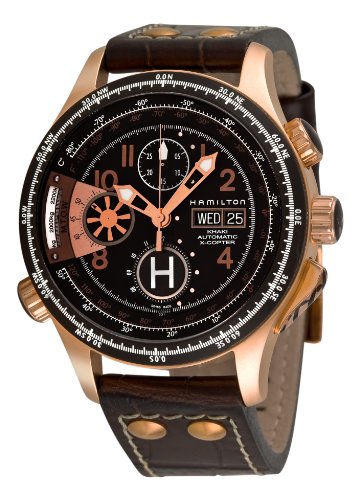 Hamilton Men s H76646533 Khaki Aviation X-copter Black Chronograph Dial Watch
