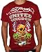 ED HARDY Christian Audigier Mens UK United Kingdom Punk Tattoo T-Shirt Tee Top Burgun...