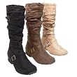 Faux Suede Criss Cross Shaft Flat Foot Fashion Boots Faux Suede Criss Cross Shaft Flat Foot Fashion Boots