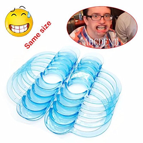 DDLBiz 20pcs C-Shape BlueTeeth Whitening Intraoral Cheek Lip Retractor Mouth Opener (M)
