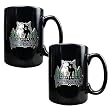 Minnesota Timberwolves 2pc Black Ceramic Mug Set - Primary Logo NBA Basketball