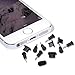 Eityilla(TM) 10 Pairs of Anti-Dust Silicone Dock Cover Plug Stopper for Apple iPhone 5 5C 5S 6 Plus/iPad Mini 1 2 3 / iPad Air 2,3.5mm Earphone - Integrated SIM Card Removal Tool (Black)