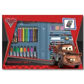 Cars - CA112419F - Loisir Cr�atif - Mallette Coloriage - 33 Pi�ces