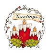 Candlelit Greetings Holiday Wreath