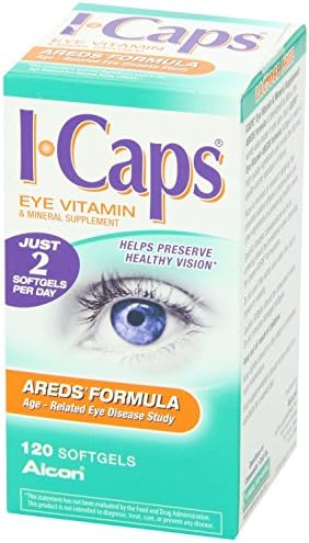 Icaps Areds Formula Eye Vitamin and Mineral, 120 Softgels (Pack of 3) , Icaps-yhg3
