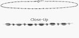 14 Karat White Gold 9 Inch Bead Style Anklet