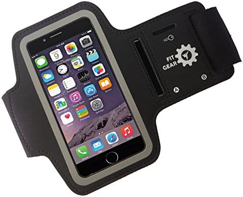 iPhone 6 Armband - Soft Sweatproof Neoprene Anti-slip Screen Protector Case from Fit Gear for your Apple Phone/iPod 6 - Adjustable for Guys &amp; Girls - Protect your investment while running &amp; exercising