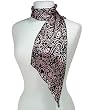 Pink Black Paisley Scarf Sash Oblong 7" x 58"