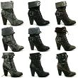 New Leather Style Military Army Heel Ankle Boots Sz 3-8
