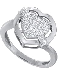 0.12CT DIAMOND MIRO PAVE HEART RING