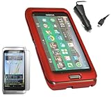 iTALKonline Triple Pack RED Tough Armour Hard Hybrid Case/Cover/Skin, LCD S ....
