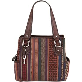 Click here to buy Fossil Handbag - Claudia Shopper (Color: Stripe) by Fossil.