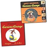 H. A. Rey Margret Rey Curious George 2 Books Collection Pack Set RRP: £18.98 (A Treasury of Curious George, Happy Halloween Curious George)