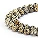 BRCbeads Gorgeous Natural Dalmatian Jasper Gemstone Smooth Round Loose Beads 8mm Approxi 15.5 inch 45pcs 1 Strand per Bag for Jewelry Making