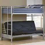 IMAGE OF Hillsdale Universal Youth Twin over Futon Bunk Bed in Silver Finish