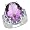 10.40 Carat Genuine Amethyst & Tanzanite .925 Silver Ring
