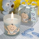 Baby Themed Candle Favor - Blue (Set of 6)