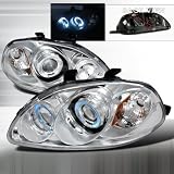 96 97 98 Honda Civic Halo Projector Headlights - Chrome (Pair) by