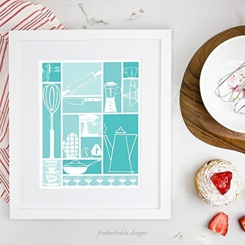 Kitchen Gadgets Blocks / Kitchen Wall Art