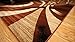 Feraghan/New City Contemporary Black Modern Wavy Circles Wool Area Rug, 2' x 3', Brown/Beige