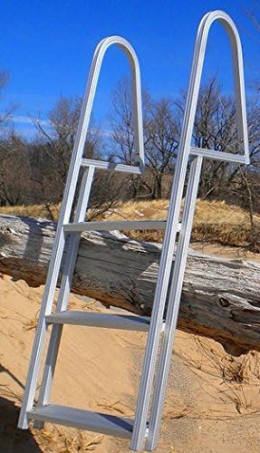 3 Step Fixed Aluminum Pontoon Dock Swimming Pool Ladder