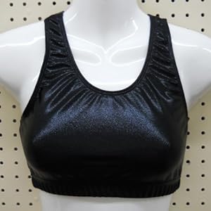 Gem Gear Black Metallic Sports Bra