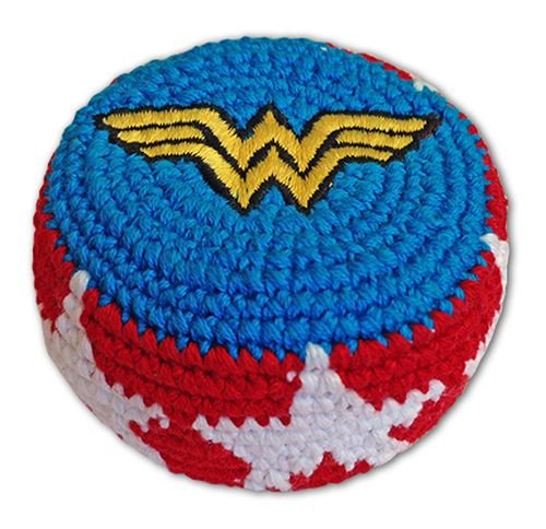 Super Hero Embroidered Hacky Sack Footbag FB44 - Wonder Woman Logo by Adventure Trading