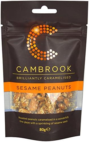 Cambrook Farm Caramelised Sesame Peanuts 80g (Pack of 18)