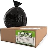 Extra Strong Contractor Garbage Bags - 42 Gallon, 3 Mil Heavy Duty Outdoor Trash Bags with 90% Recycled Material - 20 Count - USA Made By Honeydew