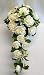 Ivory Silk Rose Cascade - Wedding Bouquet