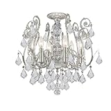 IMAGE OF Crystorama Lighting Group 5115-OS-CL-SAQ Olde Silver / Swarovski Spectra Regis Crystal Six Light Cha