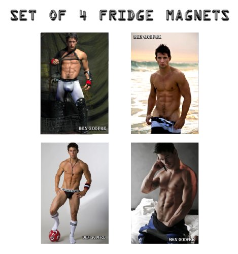SATZ VON 4 Benjamin Godfre Kühlschrankmagnet