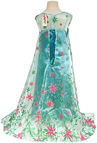 MOONSTAR® New 2015 Lake Blue Queen Elsa Dress Costume for Girls 2-9 Yrs (110)