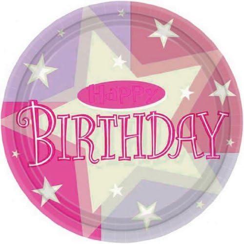 Pink Shimmer Disposable Party Plates