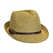 Sun Protection Fedora Hat, Packable Straw Short Brim Panama, One Size Drawstring