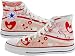 Converse Chuck Taylor All Star Canvas High Top Optical White Custom Hand Painted Ador...