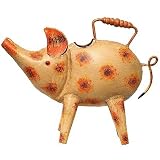 Eigenschaften LIVING-ART24  / DESIGN GIEßKANNE SCHWEIN DEKO EISEN HANDBEMALT 1L